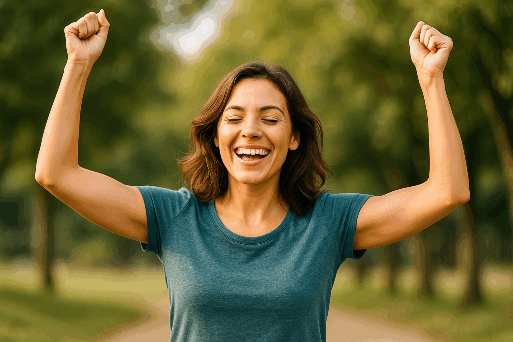 femme rayonnante profitant des bienfaits de la vitamine B12
