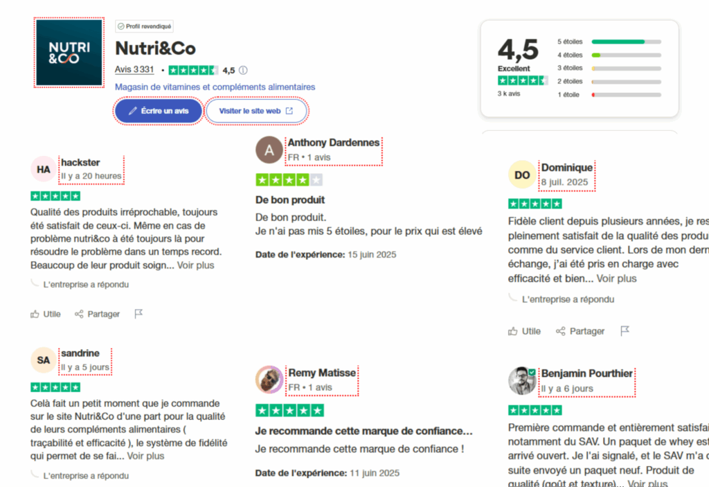 nutri and co avis negatif