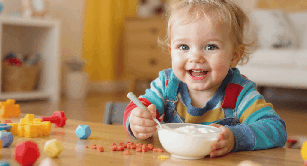 Un enfant profitant des bienfaits du probiotique