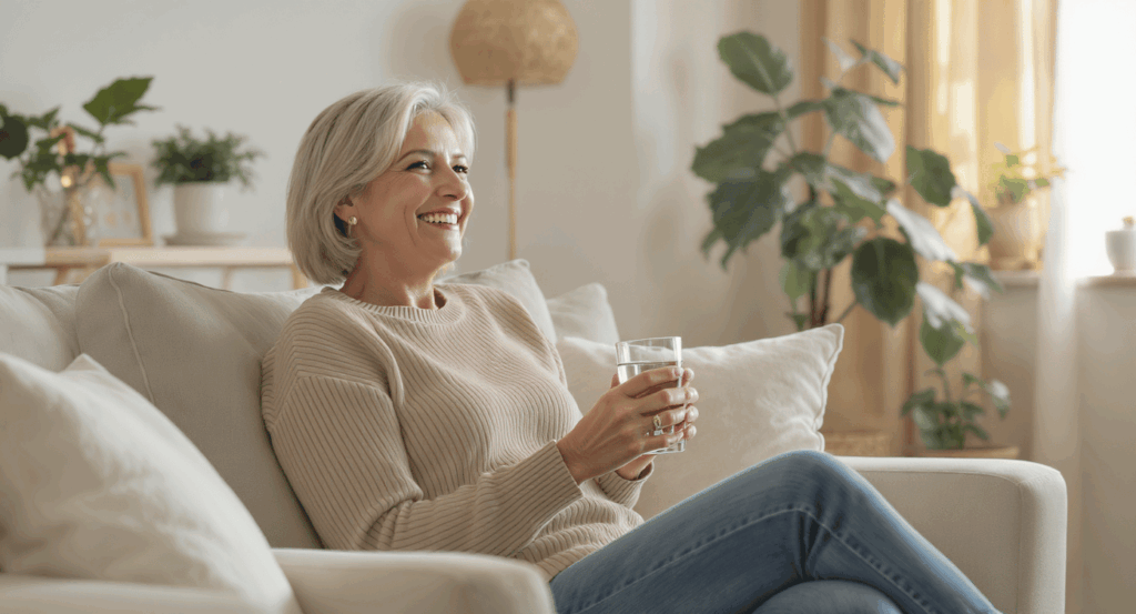 femme profitant des bienfaits du probiotique après une coloscopie